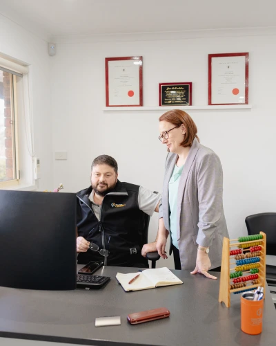 Jim McCredden providing tailored business advice at Golden Plains Accountants office