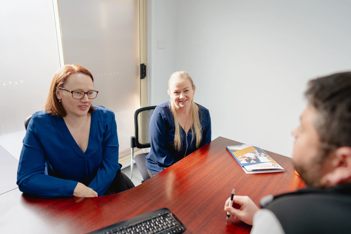 Golden Plains Accountants team consulting on financial planning with clients in their Geelong office